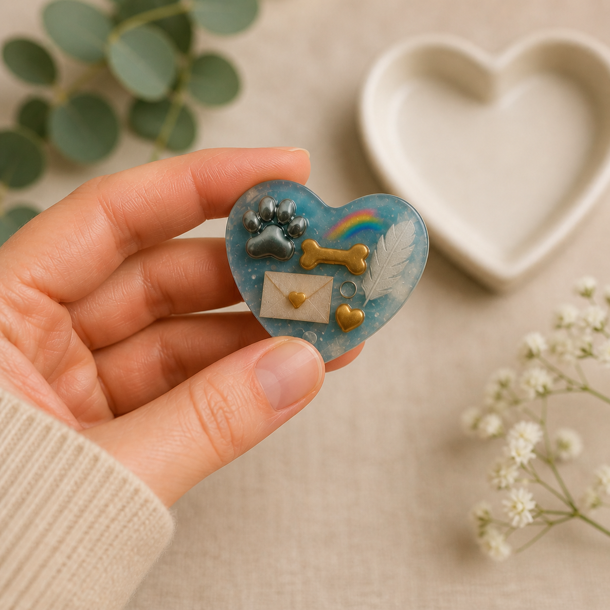 Pet Loss Pocket Hug – Dog Memorial Gift – Cat Sympathy Gift – Bereavement Keepsake – In Loving Memory Pet Gift