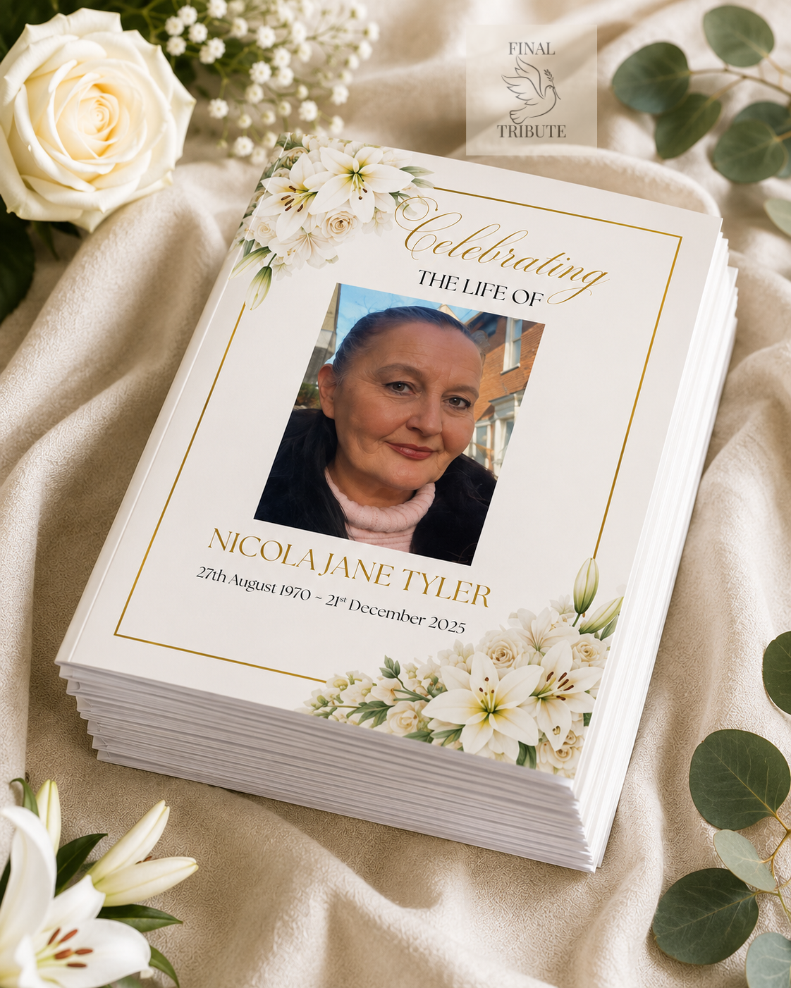 Personalised Funeral Order of Service Booklets | Premium Printed Memorial Service Programmes