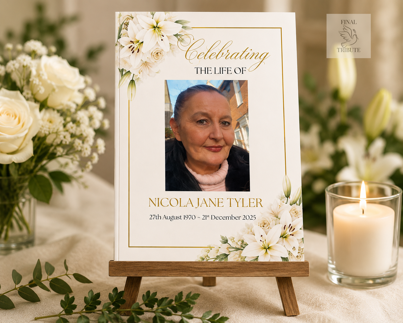 Personalised Funeral Order of Service Booklets | Premium Printed Memorial Service Programmes