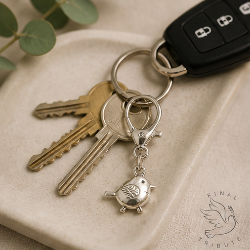 Robin Memorial Keyring – In Loving Memory Keepsake Gift – Sympathy & Bereavement Gift